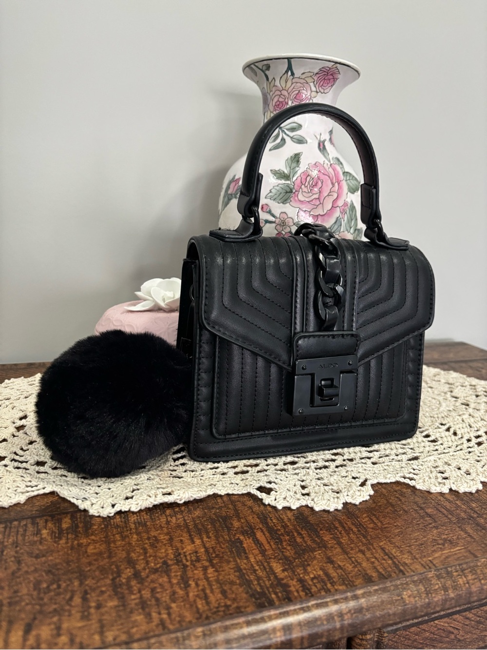 Aldo Jerilini Quilted Crossbody Satchel